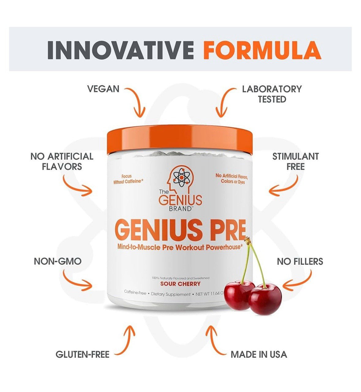 The Genius Brand Pre Workout Sour Cherry