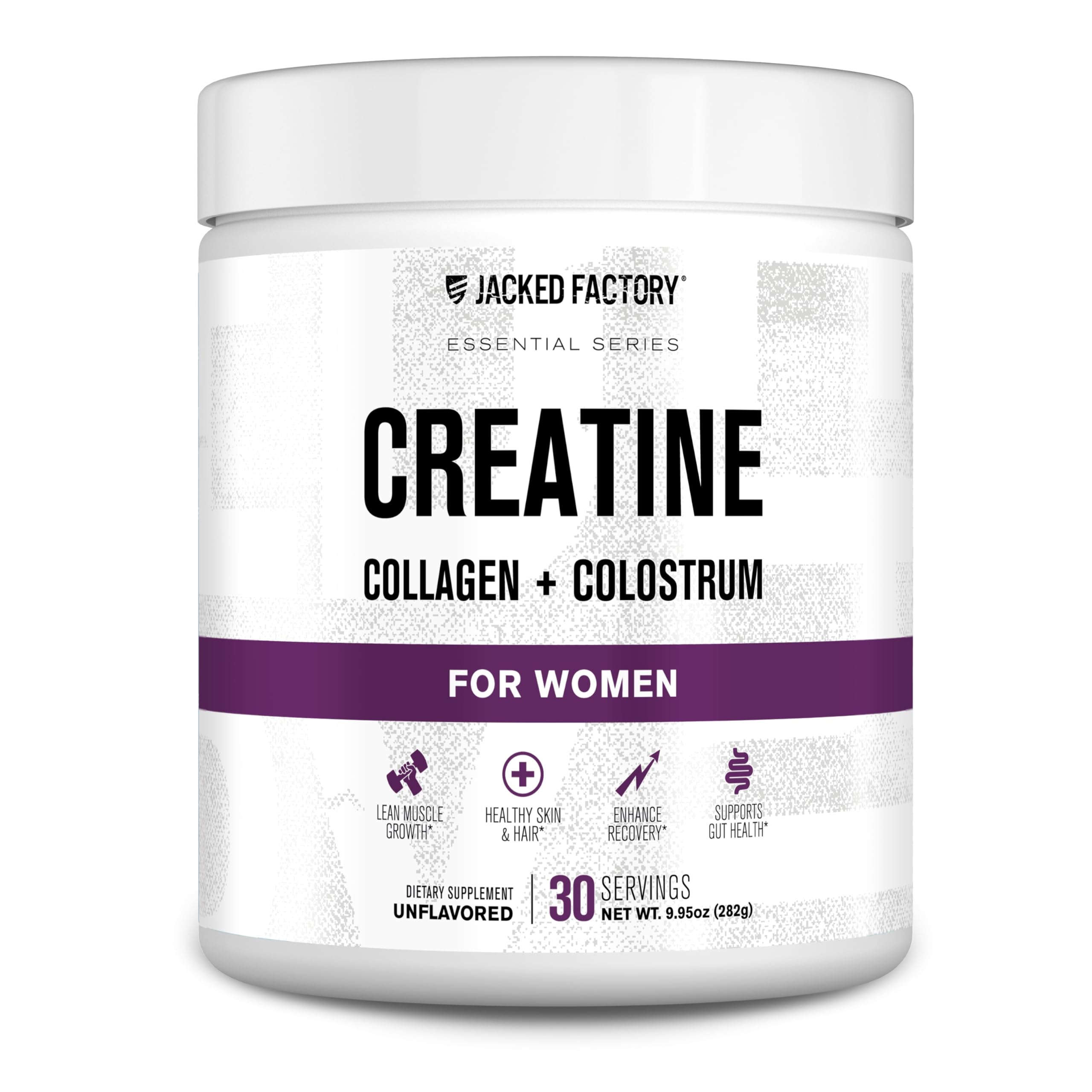Jacked Factory Creatine Monohydrate Powder 425g - Creatine Supplement for Muscle Growth, Increased Strength, Enhanced Energy, & Improved Athletic Performance 85 Servings, Unflavored