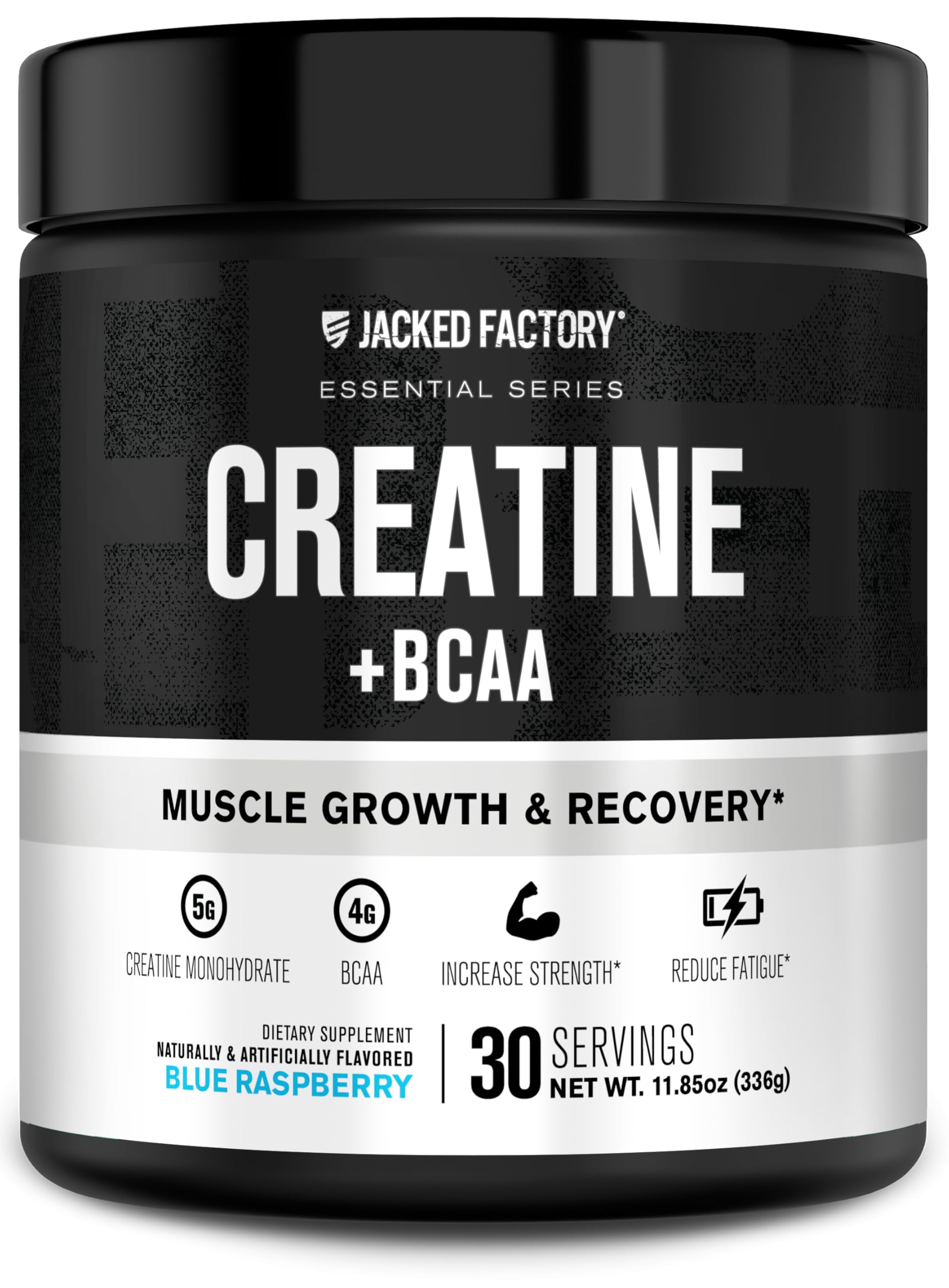 Jacked Factory Creatine Monohydrate Powder 425g - Creatine Supplement for Muscle Growth, Increased Strength, Enhanced Energy, & Improved Athletic Performance 85 Servings, Unflavored