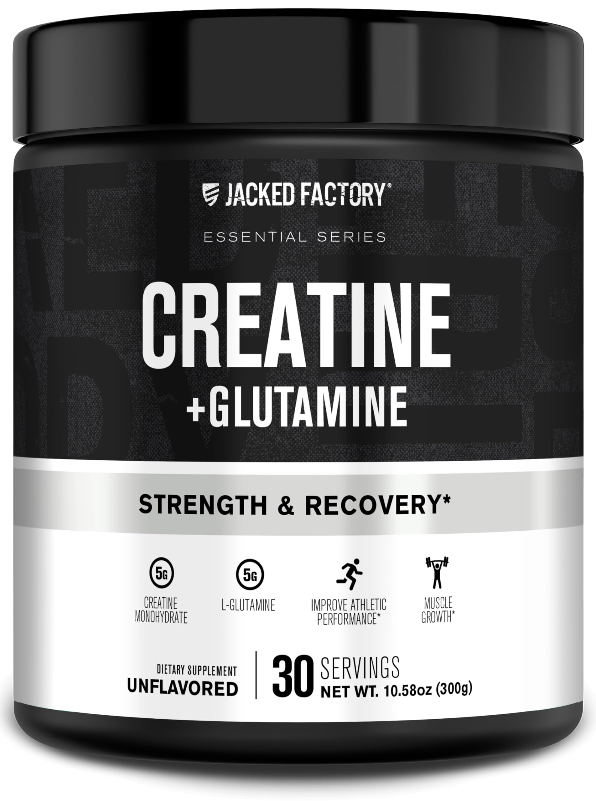 Jacked Factory Creatine Monohydrate Powder 425g - Creatine Supplement for Muscle Growth, Increased Strength, Enhanced Energy, & Improved Athletic Performance 85 Servings, Unflavored