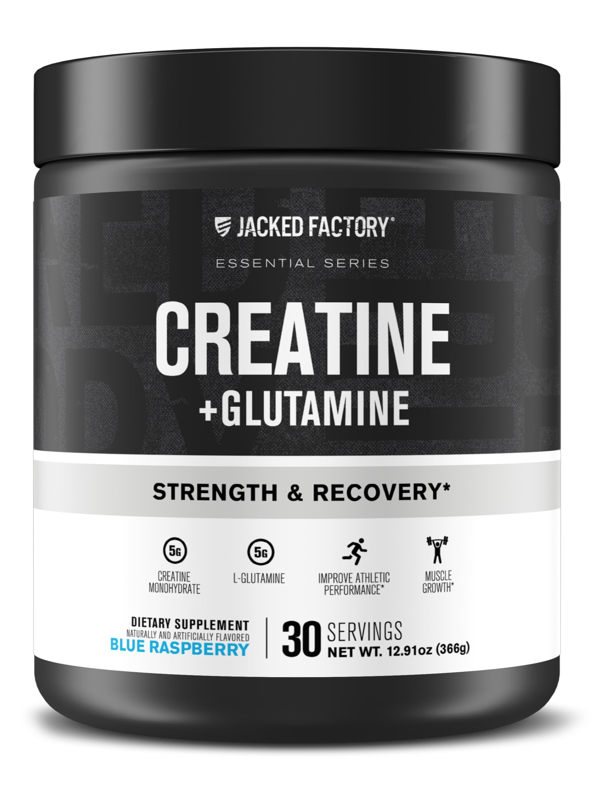 Jacked Factory Creatine Monohydrate Powder 425g - Creatine Supplement for Muscle Growth, Increased Strength, Enhanced Energy, & Improved Athletic Performance 85 Servings, Unflavored