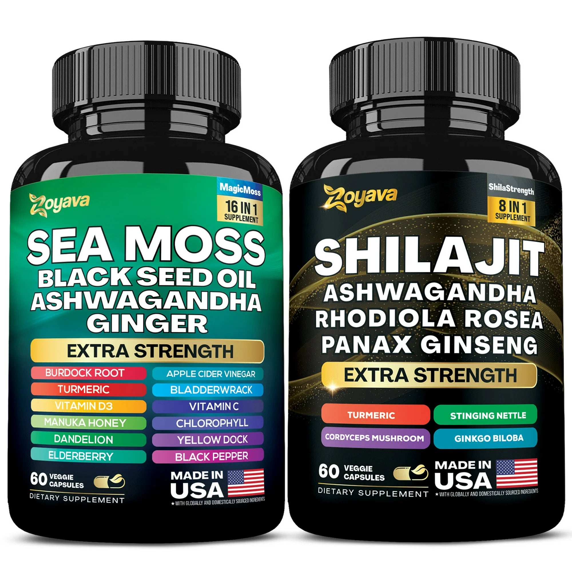 Sea Moss Capsules and Shilajit
