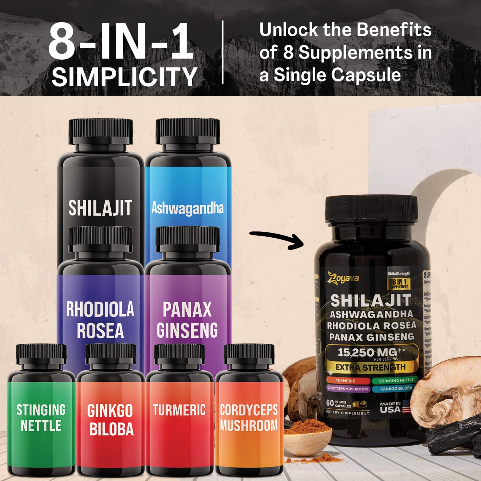 Shilajit Power Shilastrength Blend - 15,250MG Energize Your Vitality!