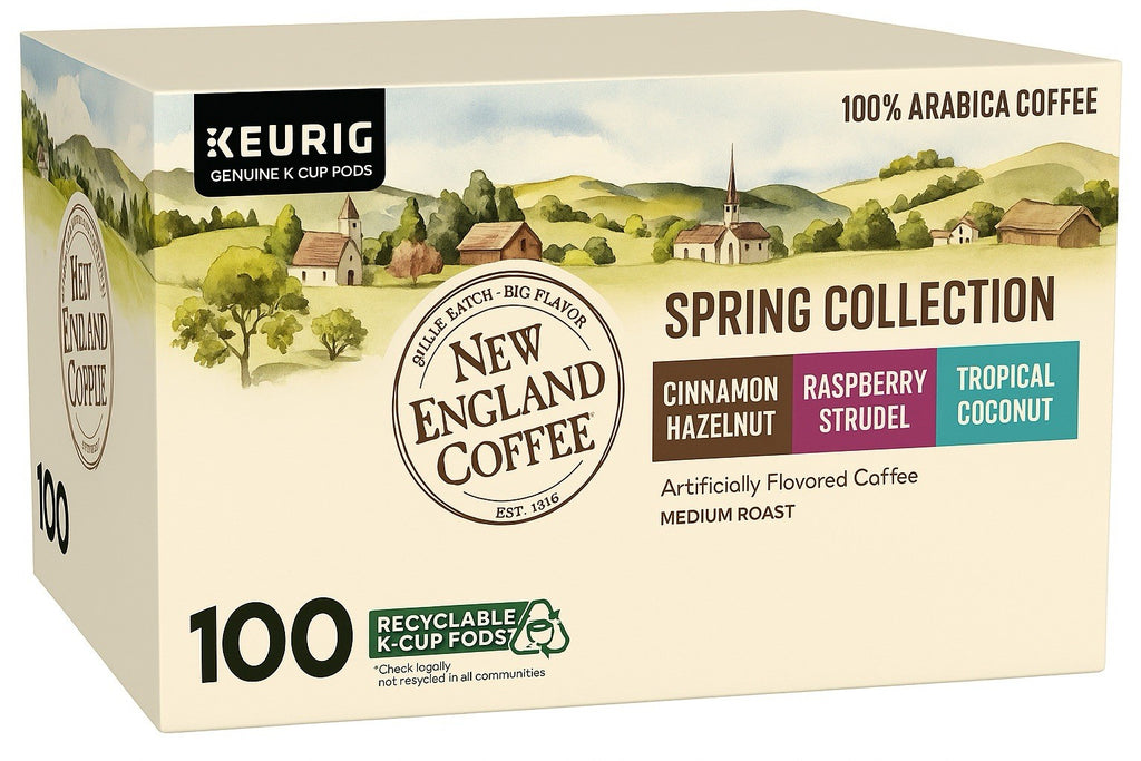 Keurig New England Coffee Spring Collection 100 Count Kcups Variety Bundle