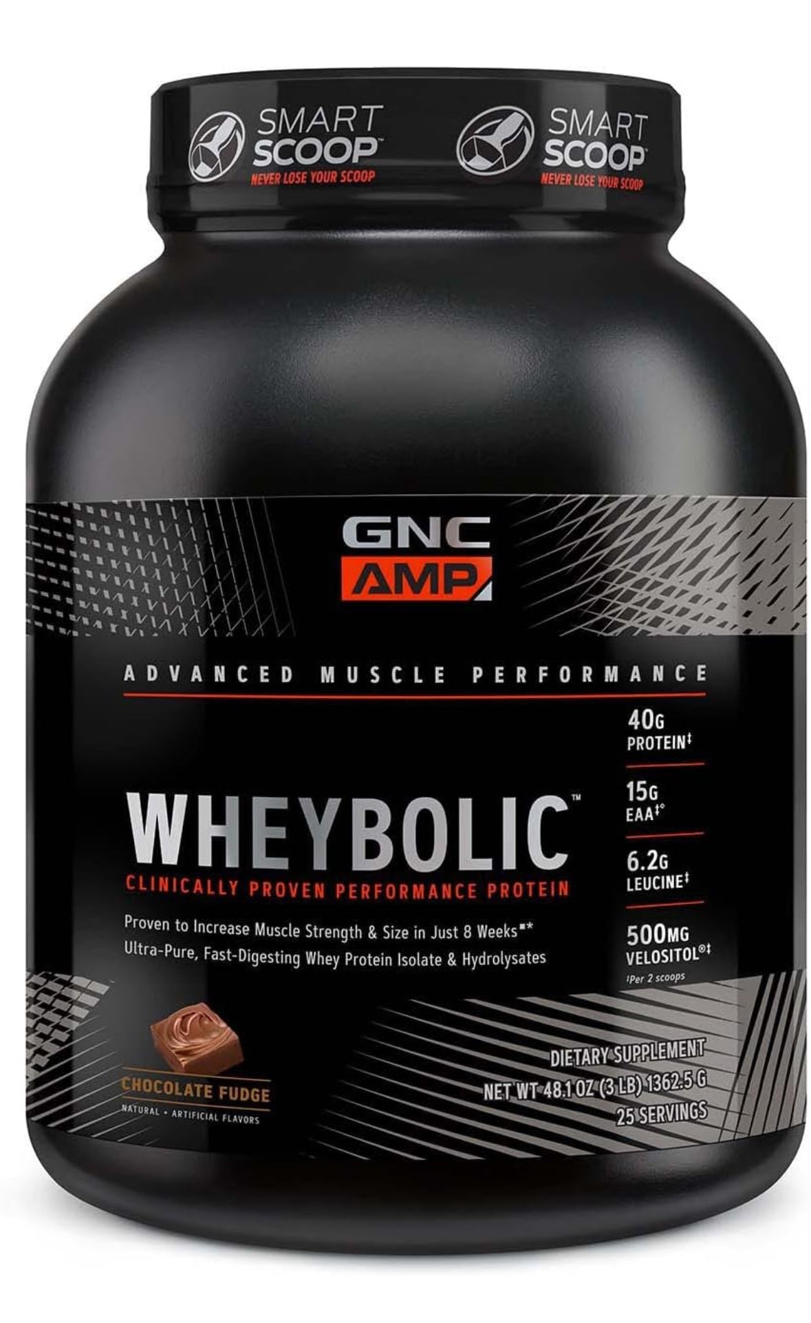 GNC AMP WHEYBOLIC CHOCOLATE FUDGE 3LB