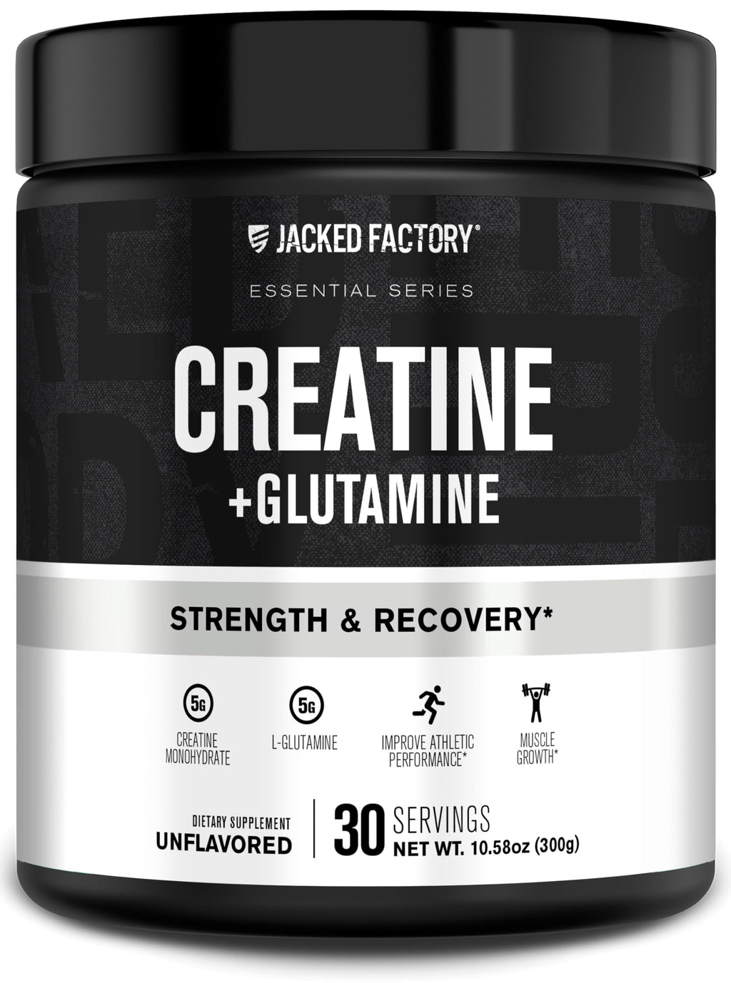 Jacked Factory Creatine Monohydrate Powder 425g - Creatine Supplement for Muscle Growth, Increased Strength, Enhanced Energy, & Improved Athletic Performance 85 Servings, Unflavored
