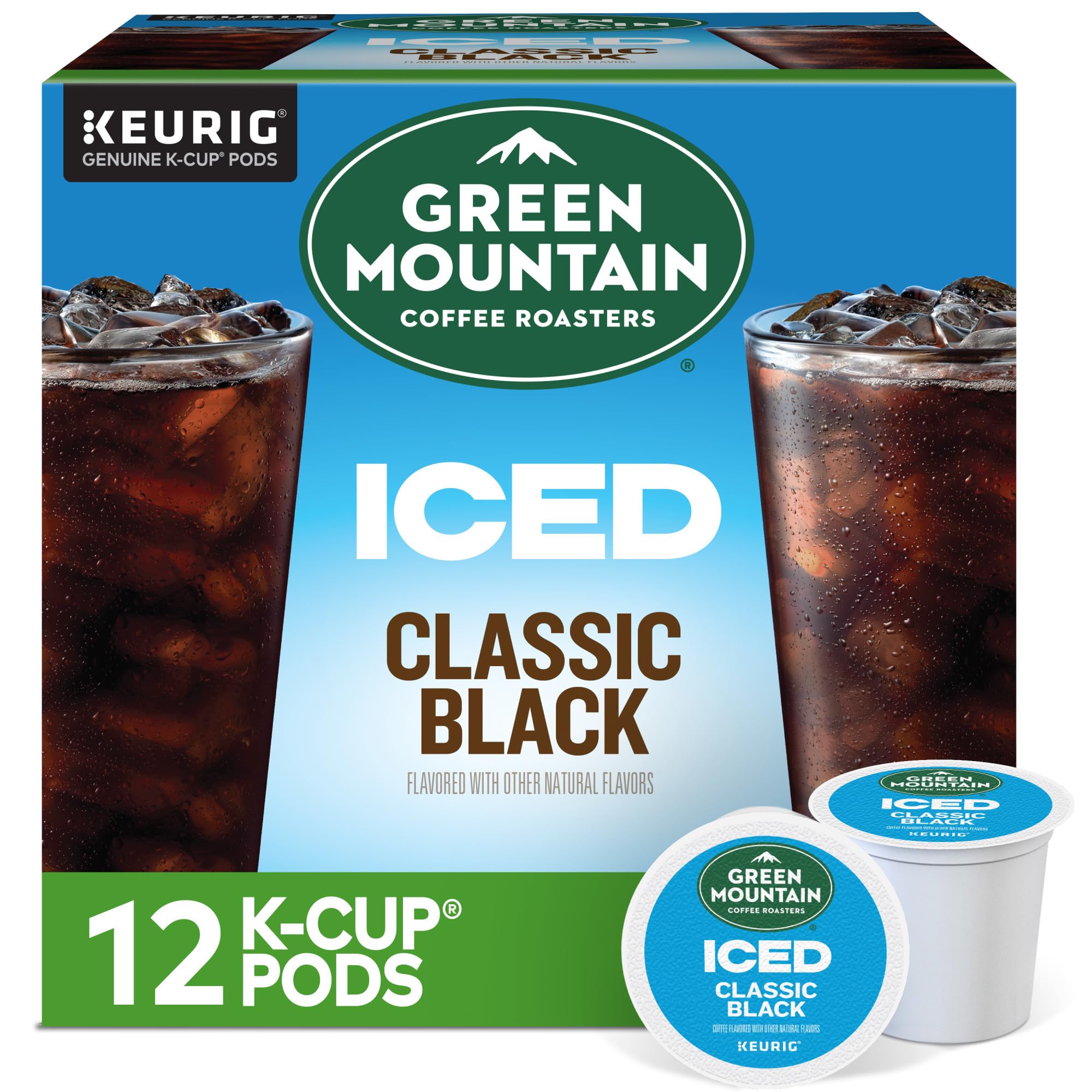 Green Mountain Coffee Roasters ICED Hazelnut Cream, Single Serve Keurig K-Cup Pods, Flavored Iced Coffee, 72 Count