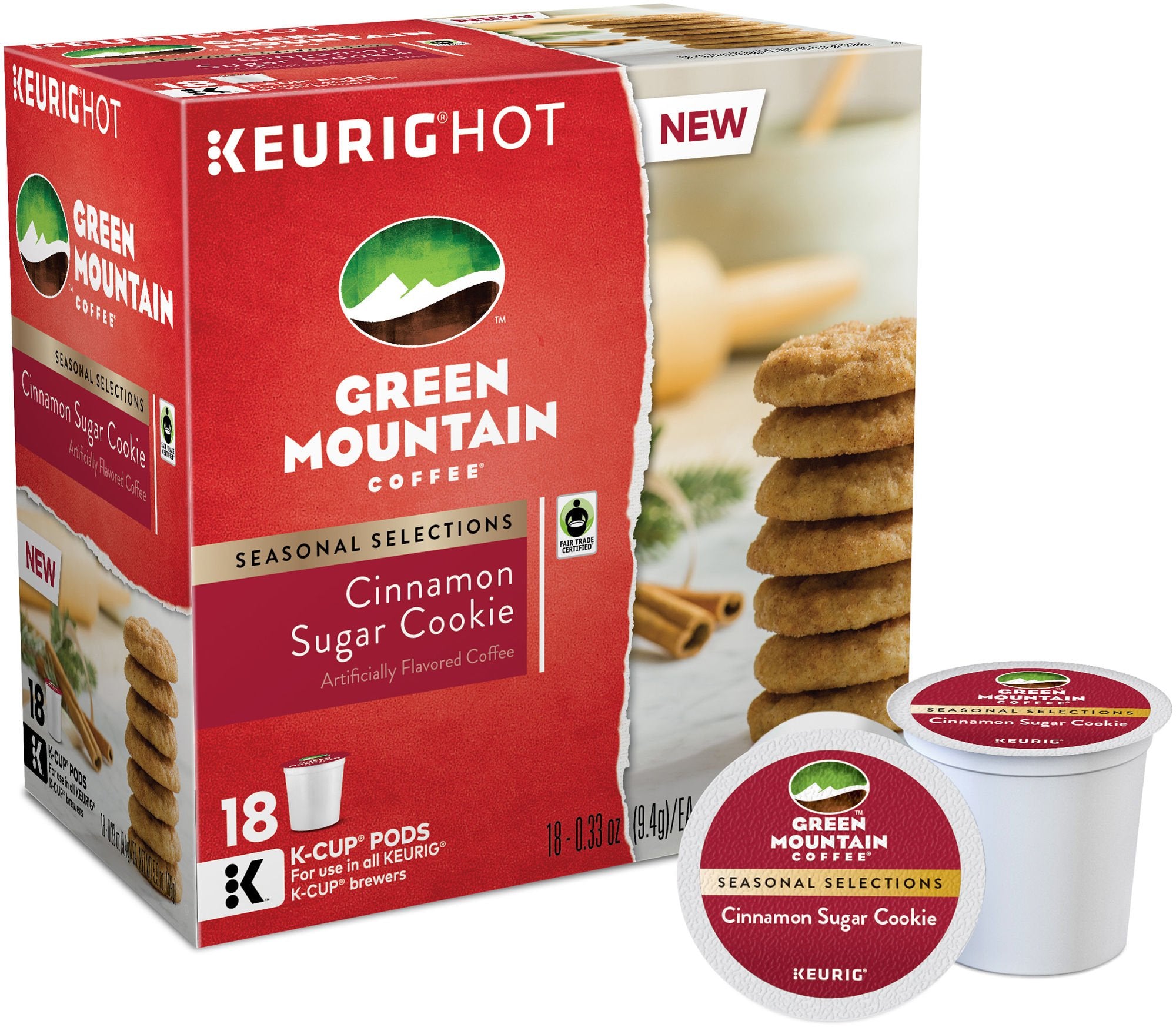 Green Mountain Coffee Roasters ICED Hazelnut Cream, Single Serve Keurig K-Cup Pods, Flavored Iced Coffee, 72 Count