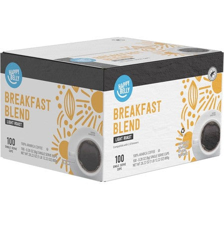 Happy Belly Light Roast Breakfast Blend 100 Count